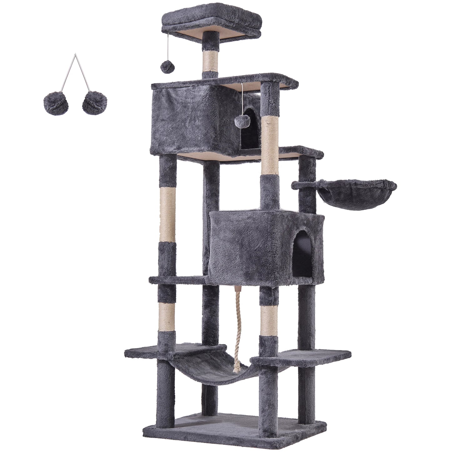 JHK Cat Tree Tower With Condo And Sisal Posts For Indoor Cats