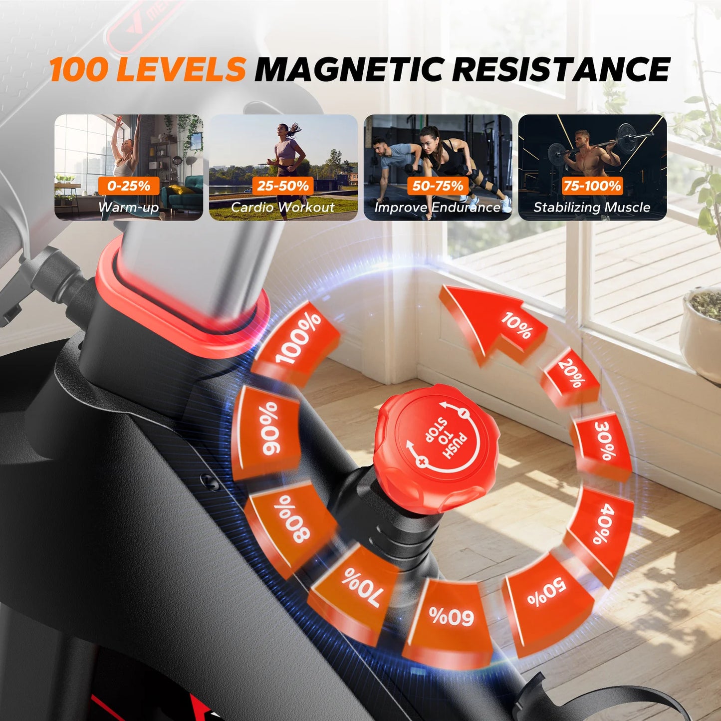 Merach S38 Indoor Cycling Bike Bluetooth App Connectivity
