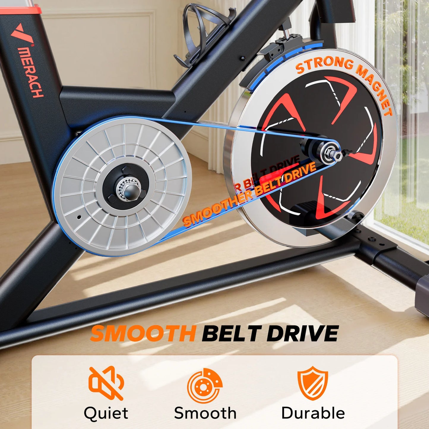 Merach S38 Indoor Cycling Bike Bluetooth App Connectivity