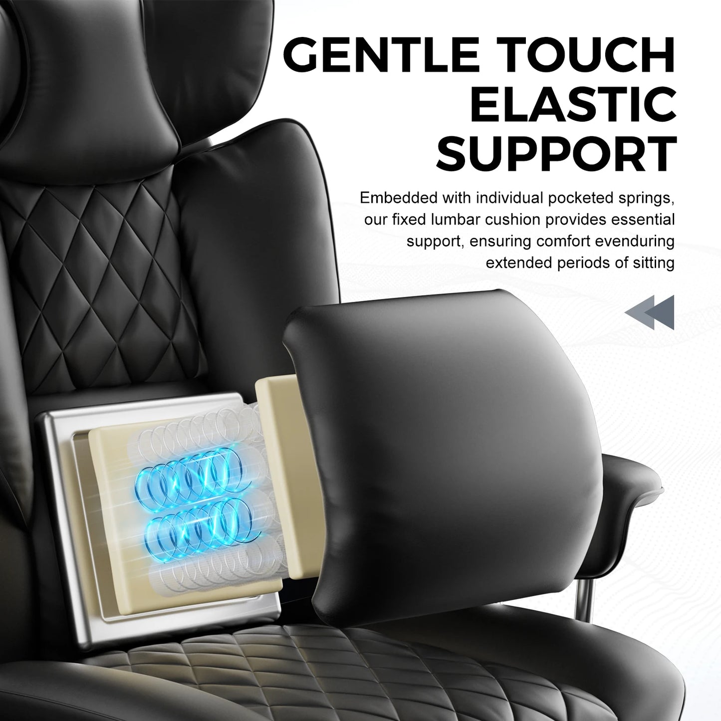 COMHOMA Big and Tall Gaming Chair with Lumbar Support