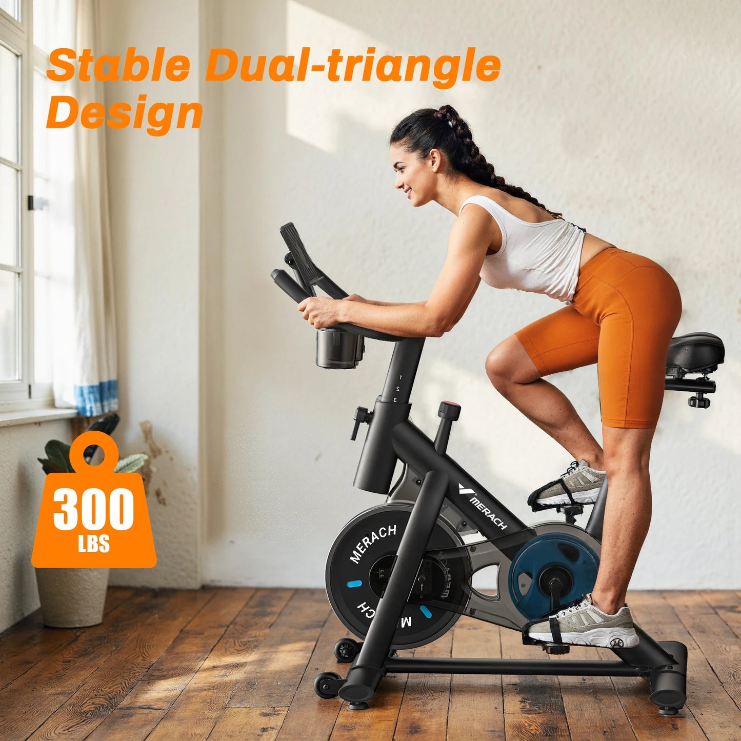 MERACH S26B1 Indoor Exercise Bike With Tablet Mount Low Noise