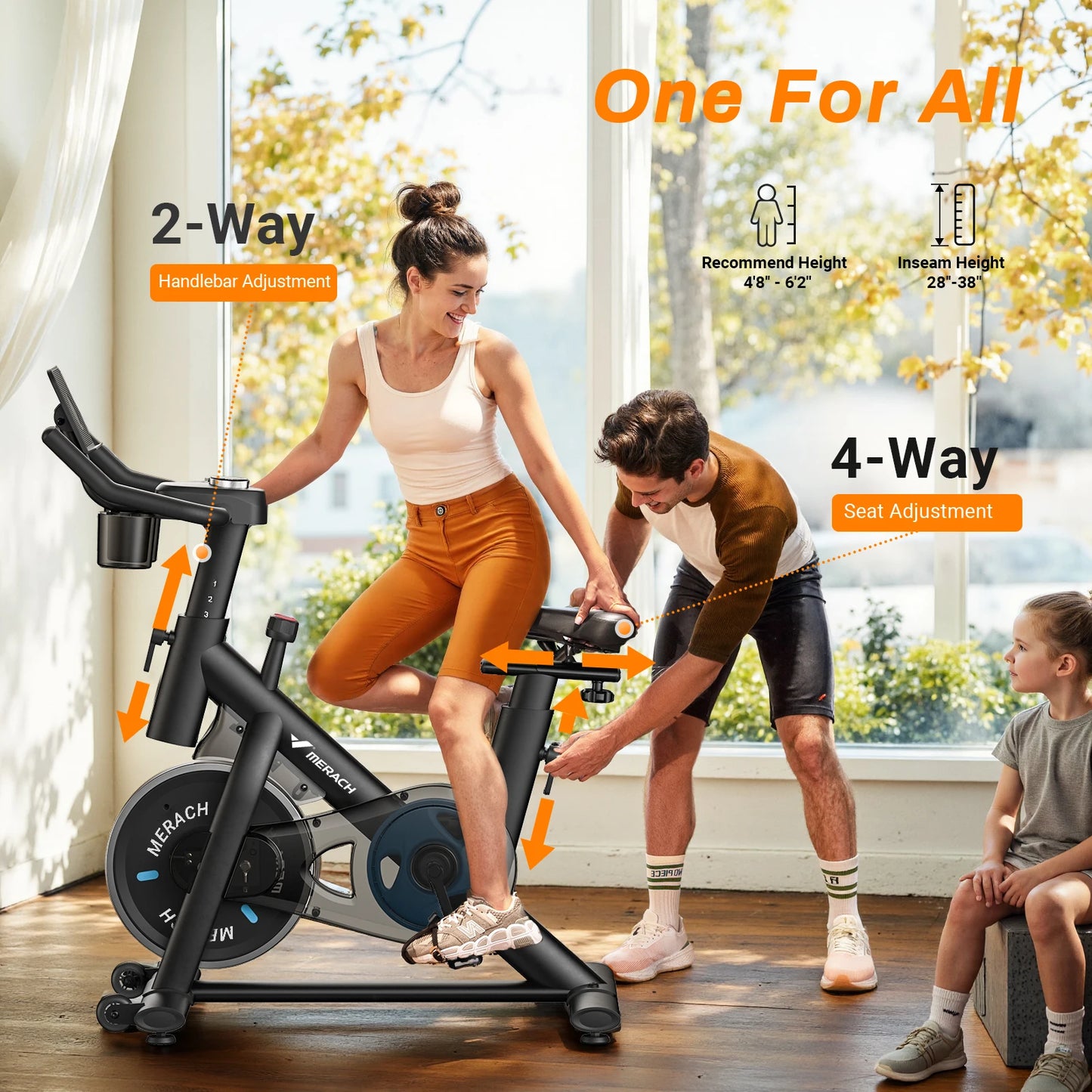 MERACH S26B1 Indoor Exercise Bike With Tablet Mount Low Noise