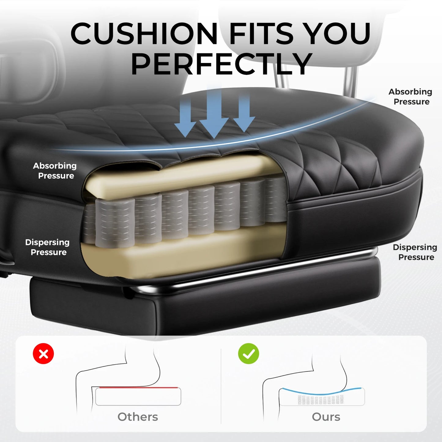 COMHOMA Big and Tall Gaming Chair with Lumbar Support