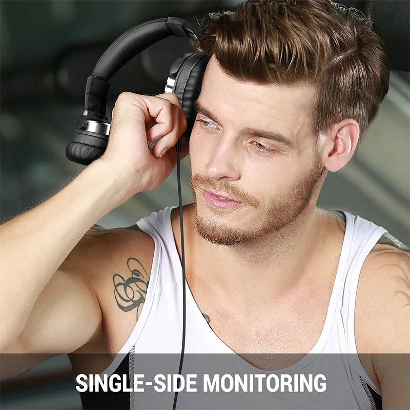 Oneodio Over Ear DJ Headphones HiFi Studio Monitoring Wired Headset With Mic