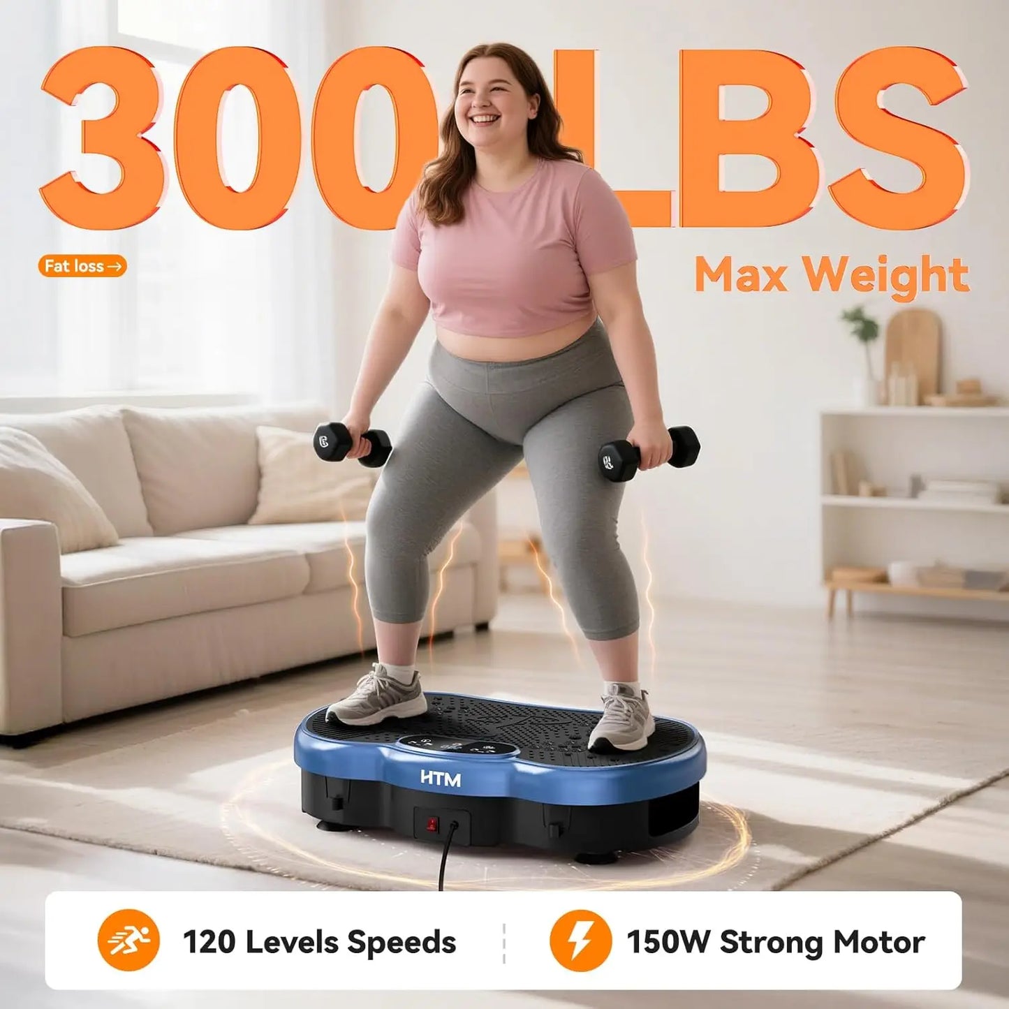 HTMM Vibration Plate Weight Loss Machine For Home Gym
