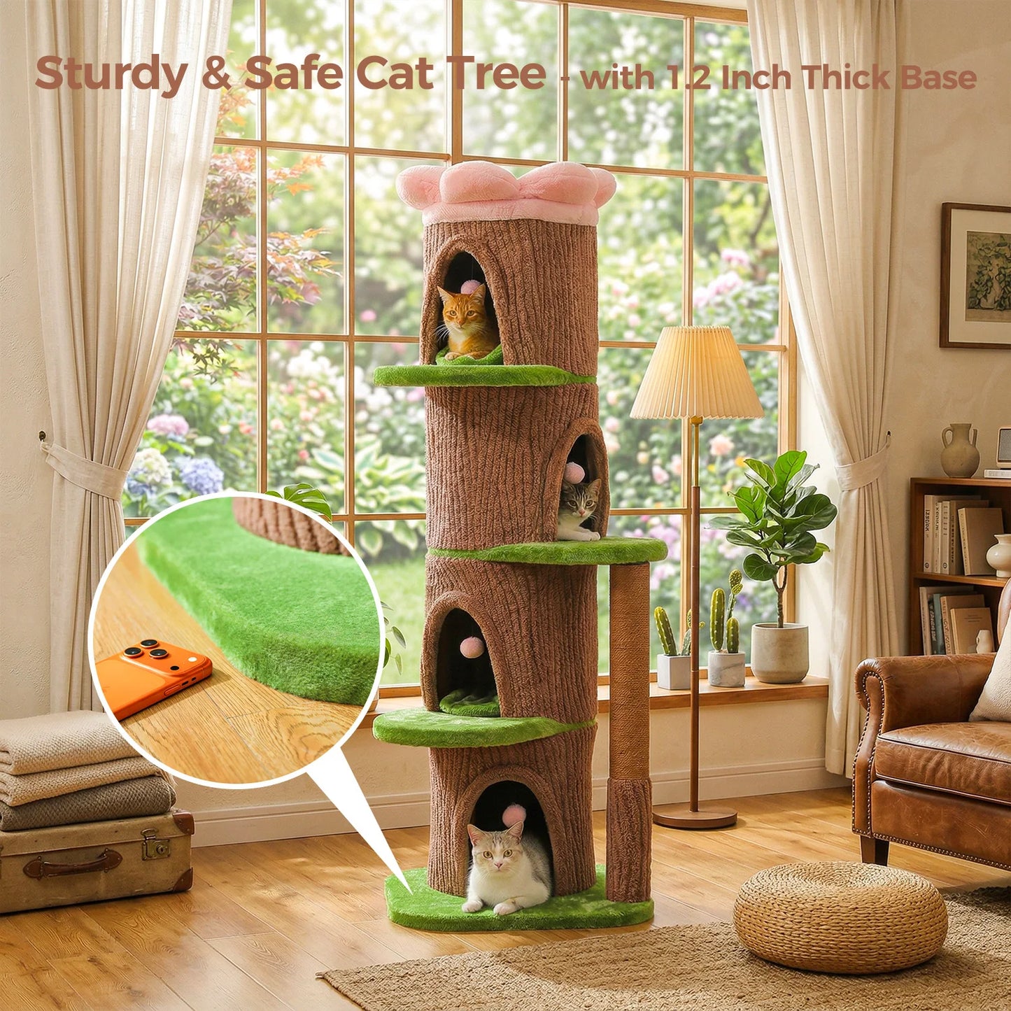 PAWZ Road Large Cat Tree Tower With Condos And Scratching Posts