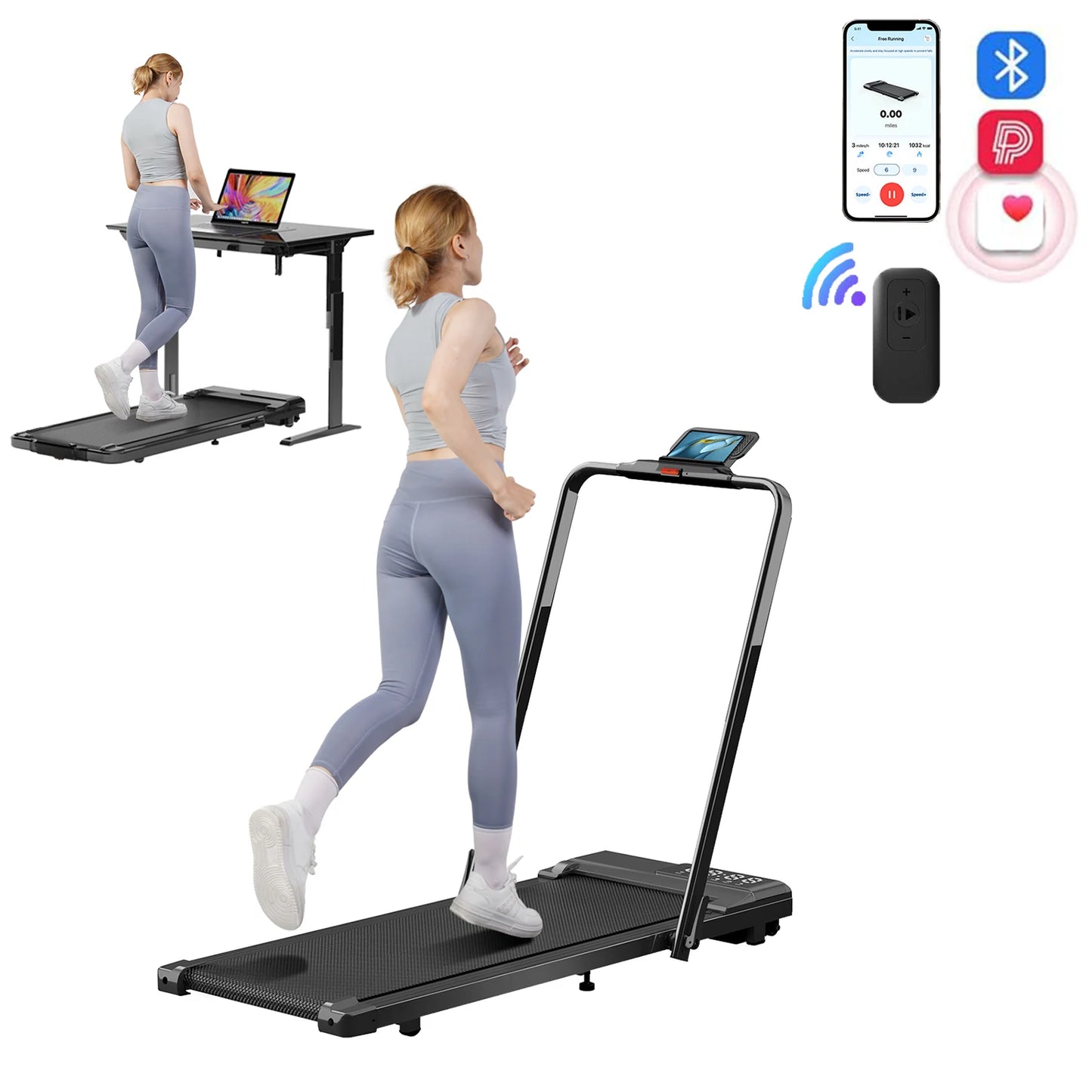 Superun 3in1 Treadmill Walking Pad With LED Screen Remote Control