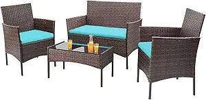 Rattan Wicker Outdoor Patio Furniture Set For Garden Use