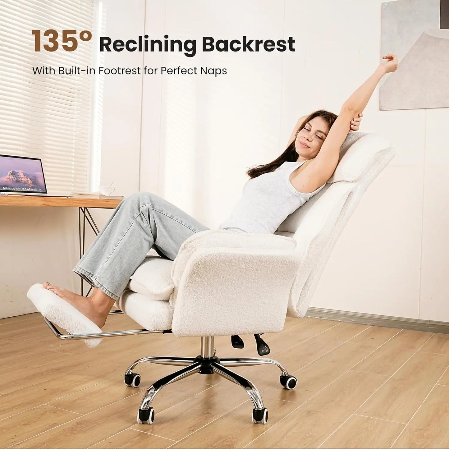 Office Chair With Flip Armrests Ergonomic Executive Gaming Chair
