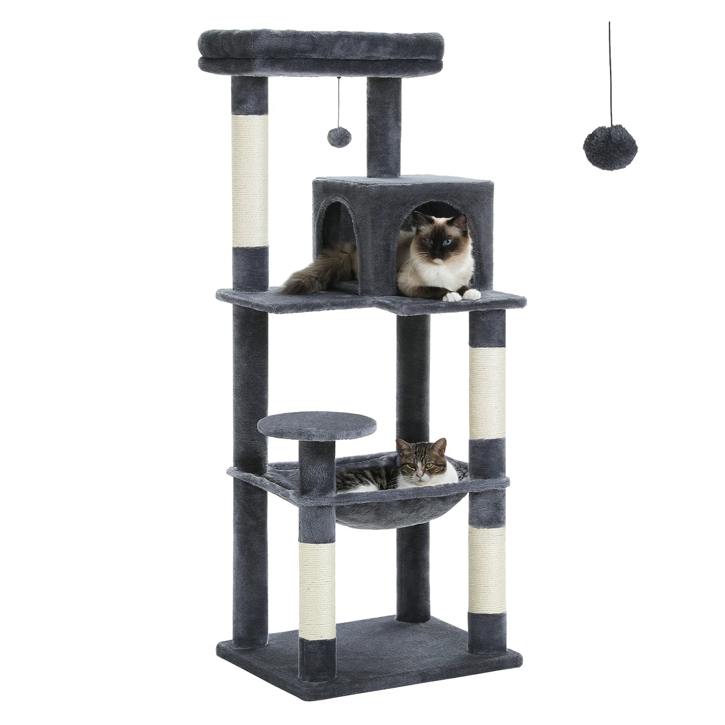 PAWZ Road Cat Tree Indoor 5-Level Tower With Hammock And Scratching Posts