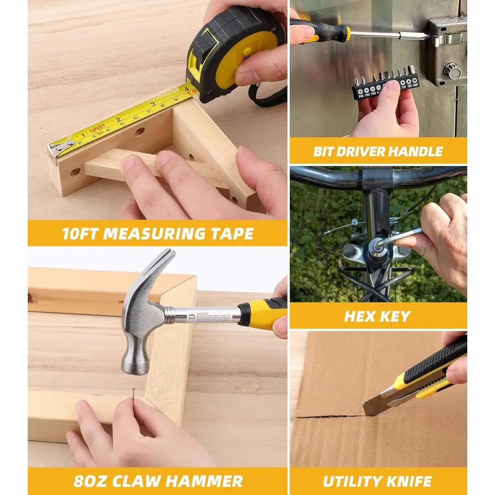 XMSJDIY 12V Drill Driver Combo Kit Cordless Power Tool Set