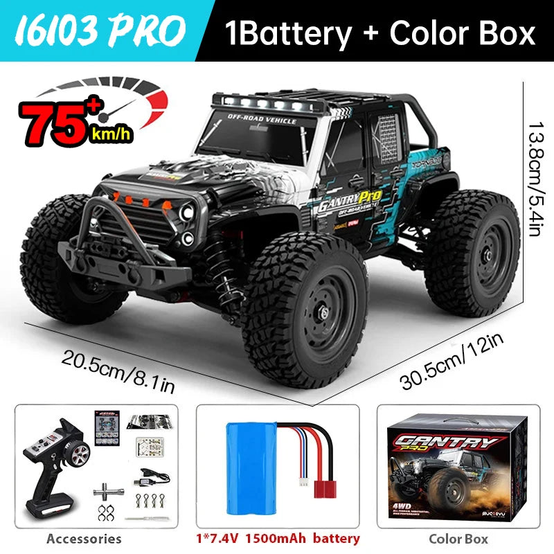 WLtoys 16101 Pro 4WD RC Car With Bright LED Lights