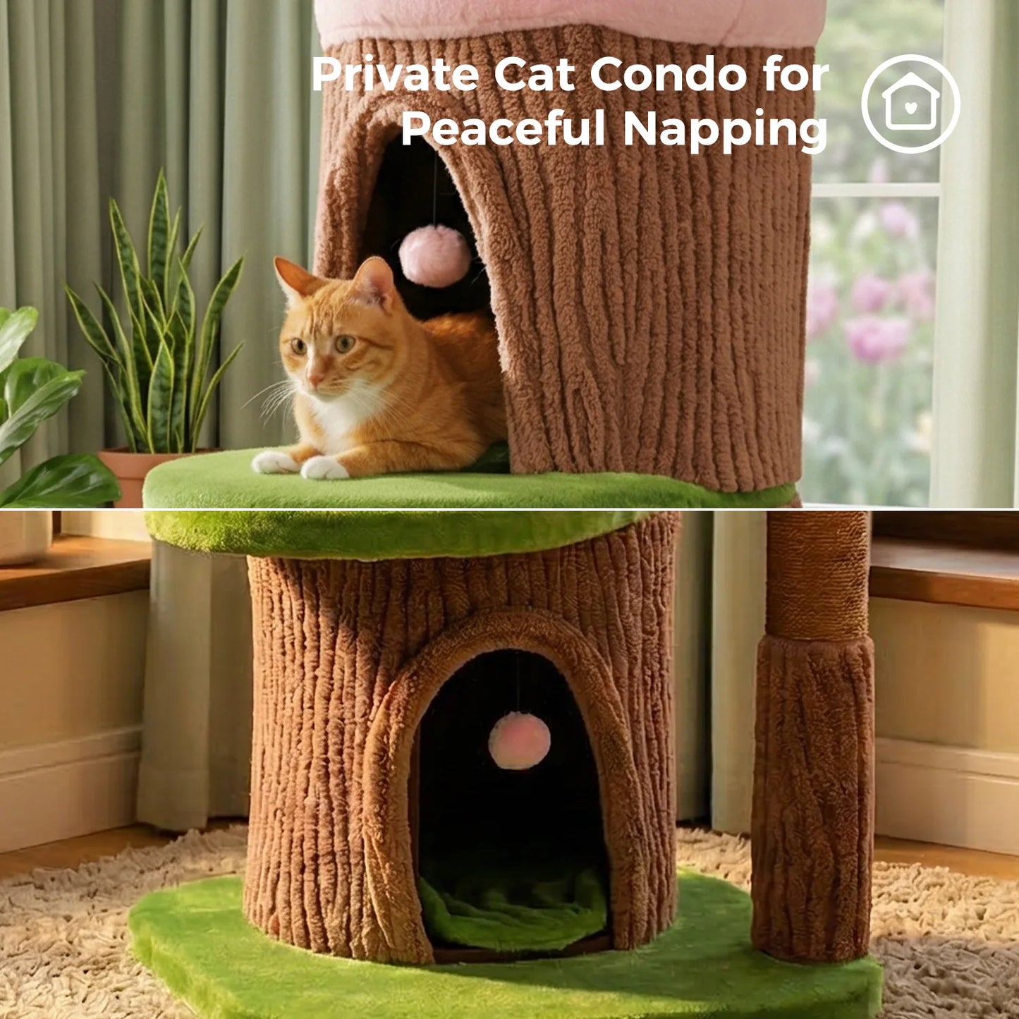 PAWZ Road Large Cat Tree Tower With Condos And Scratching Posts