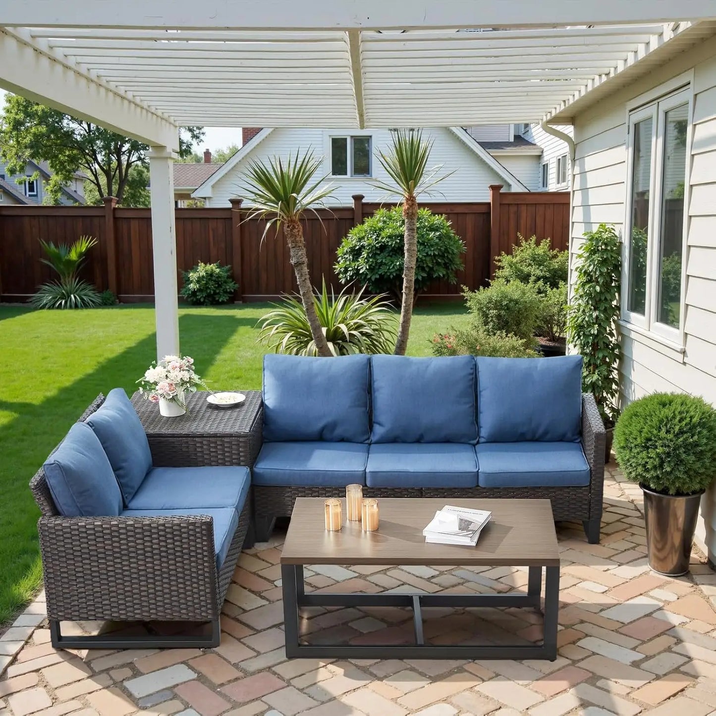 Guohe 5-Seater Patio Conversation Set With Storage Box