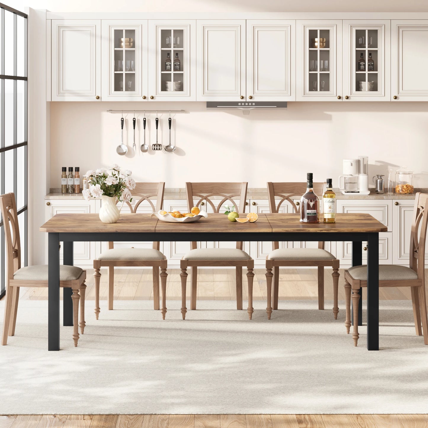 Studyset Modern Morocco Rectangular Dining Table With Cut Corners