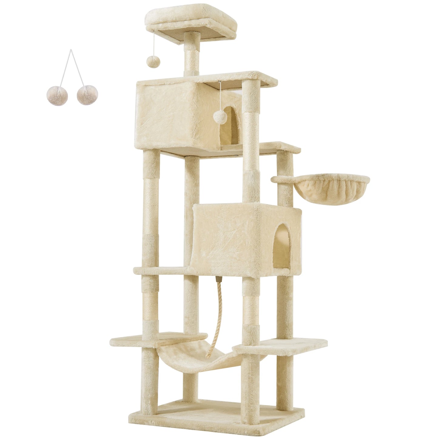 JHK Cat Tree Tower With Condo And Sisal Posts For Indoor Cats