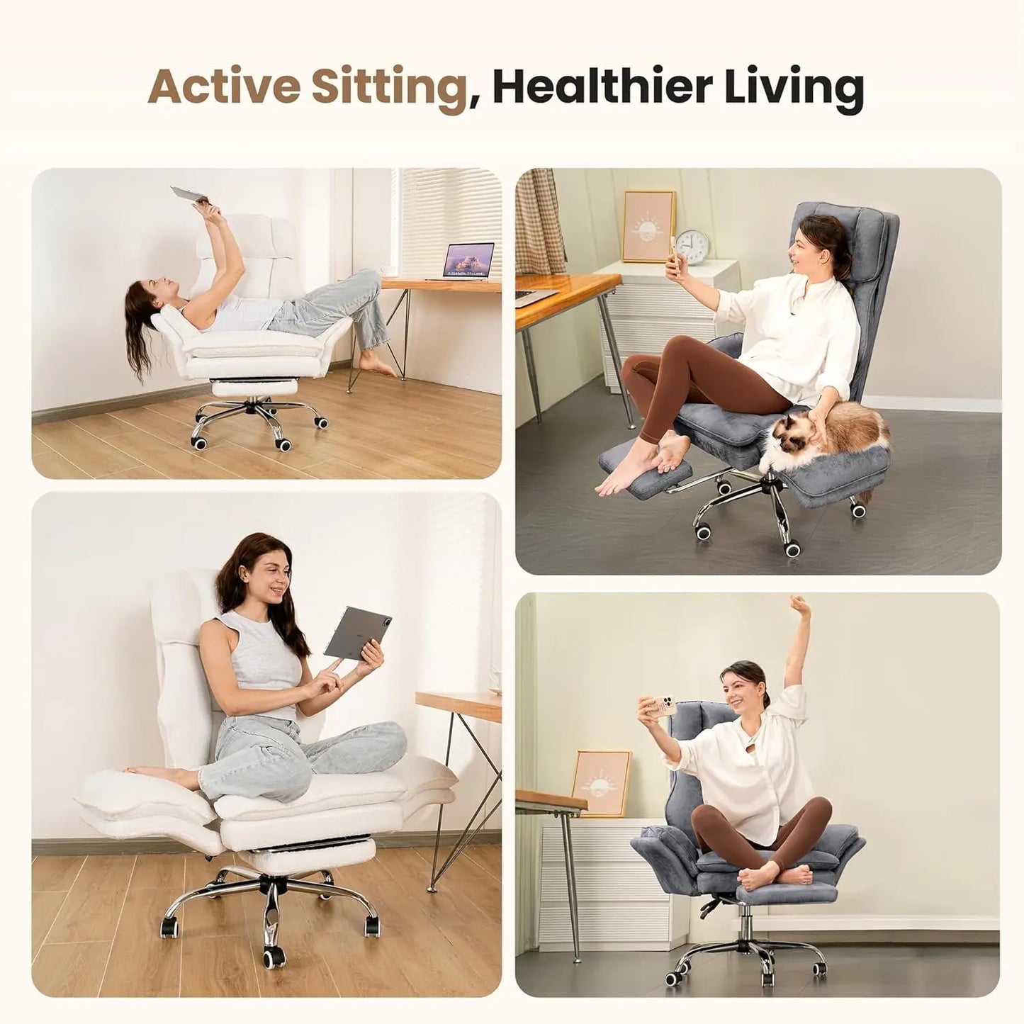 Office Chair With Flip Armrests Ergonomic Executive Gaming Chair