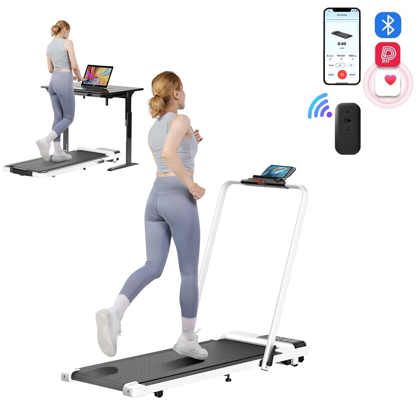 Superun 3in1 Treadmill Walking Pad With LED Screen Remote Control