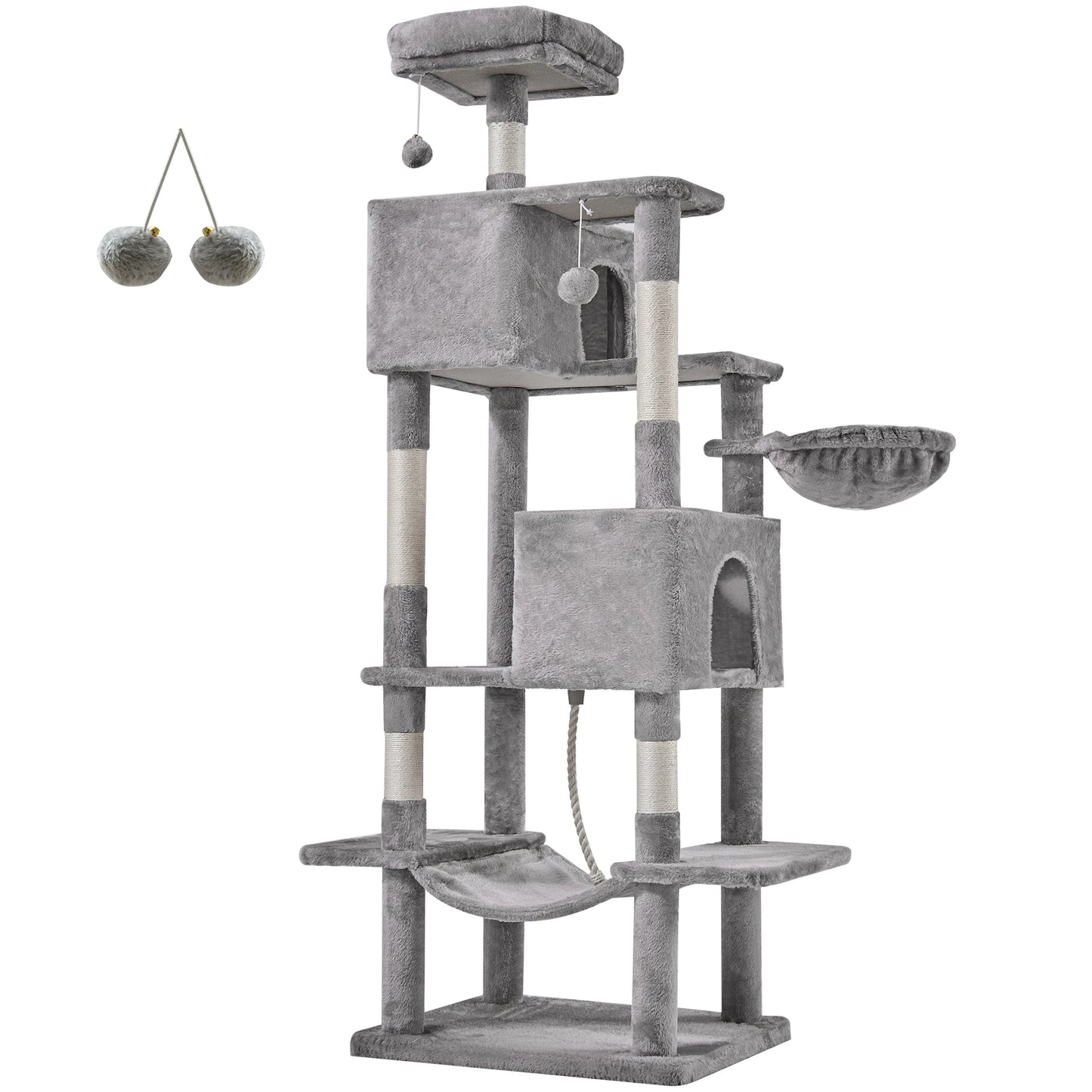 JHK Cat Tree Tower With Condo And Sisal Posts For Indoor Cats