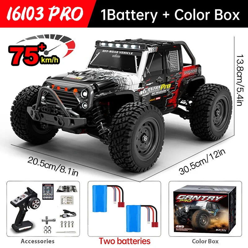 WLtoys 16101 Pro 4WD RC Car With Bright LED Lights
