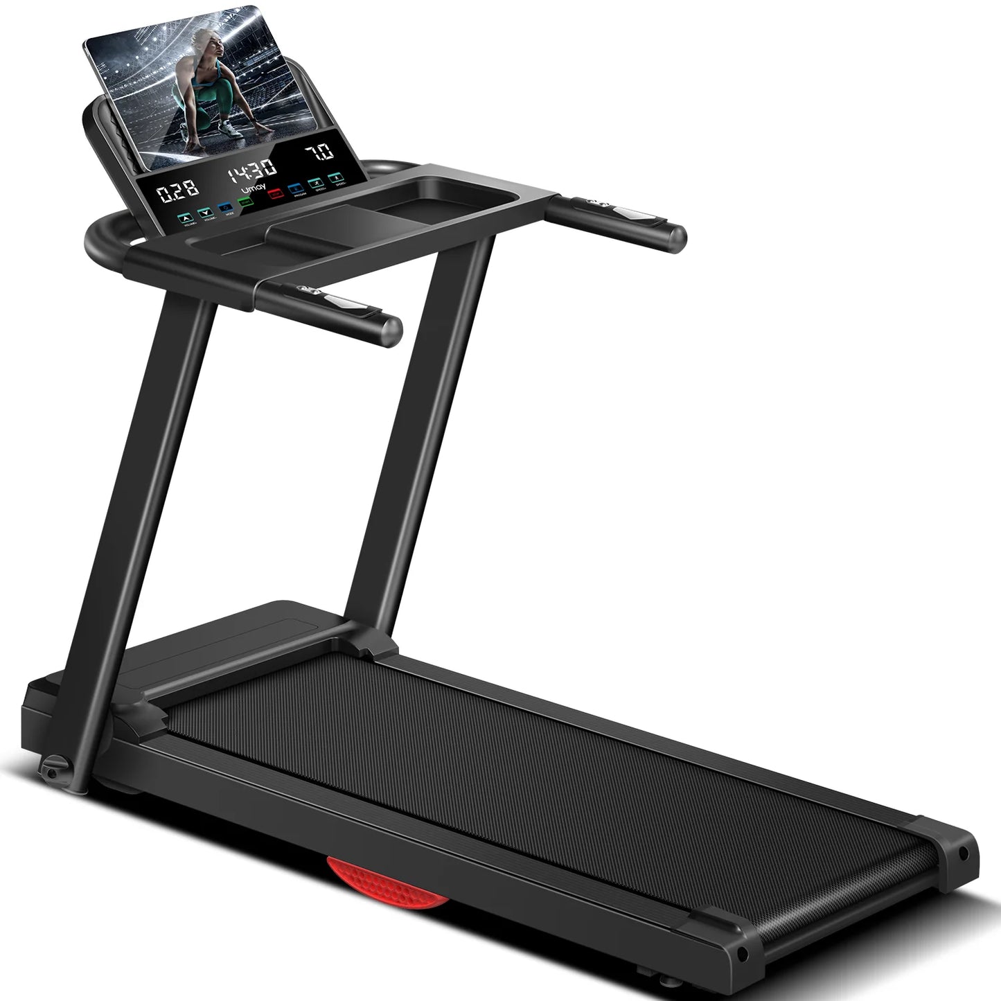 NONEDriving 3.0HP Brushless Foldable Home Treadmill With Heart Rate Monitor