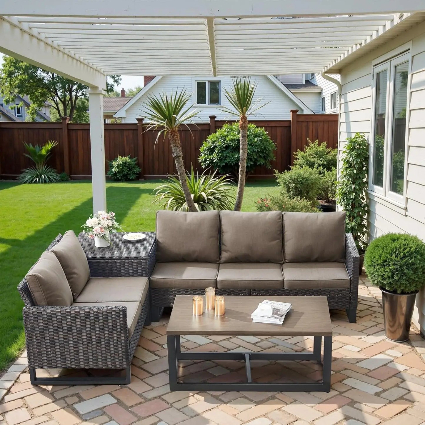 Guohe 5-Seater Patio Conversation Set With Storage Box