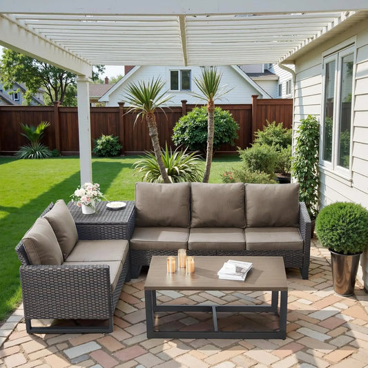 Guohe 5-Seater Patio Conversation Set With Storage Box