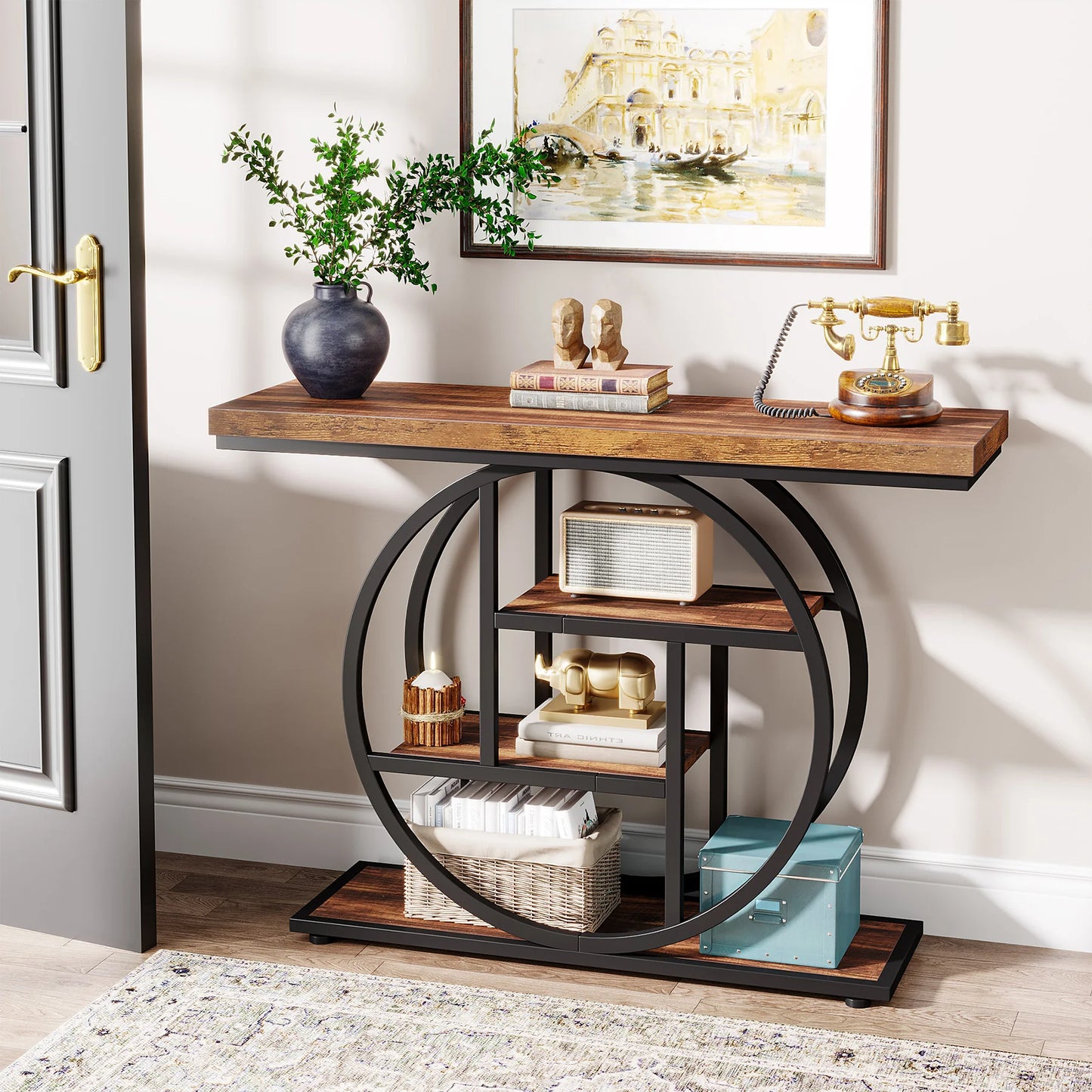 Tribesigns 4 Tier Console Table For Living Room And Entryway