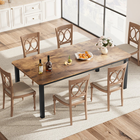 Studyset Modern Morocco Rectangular Dining Table With Cut Corners
