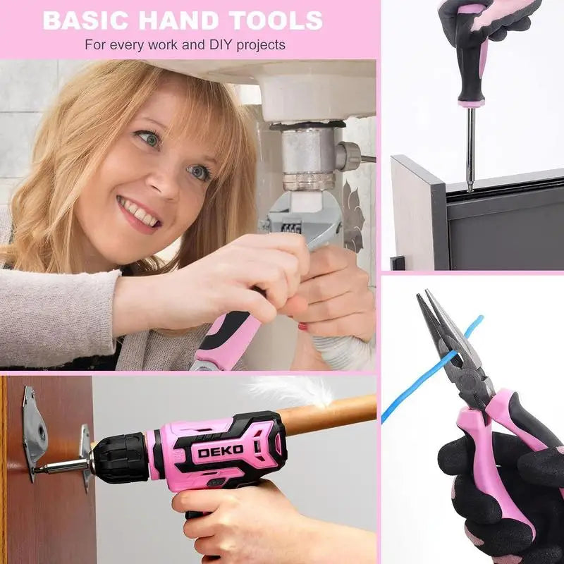 8V Cordless Drill Set 126-Piece Tool Kit With Storage