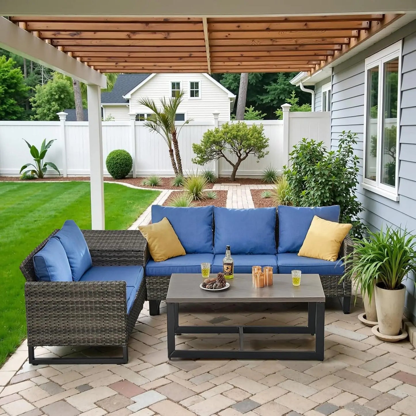Guohe 5-Seater Patio Conversation Set With Storage Box
