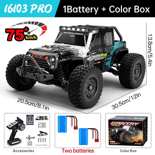 WLtoys 16101 Pro RC Car High Speed 75KMH 4WD LEDLights