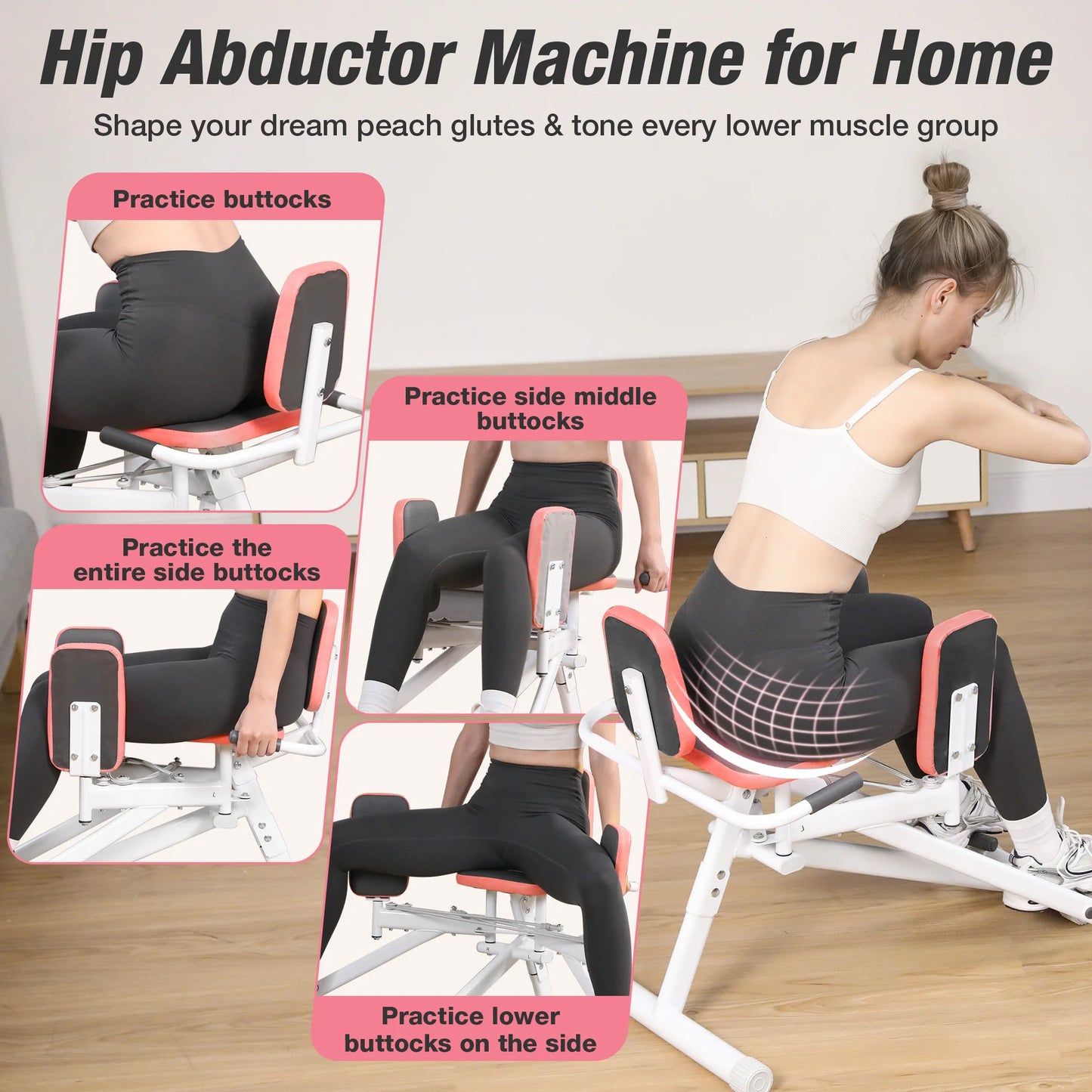 Hip Abductor Machine Glute And Thigh Trainer For Home Gym