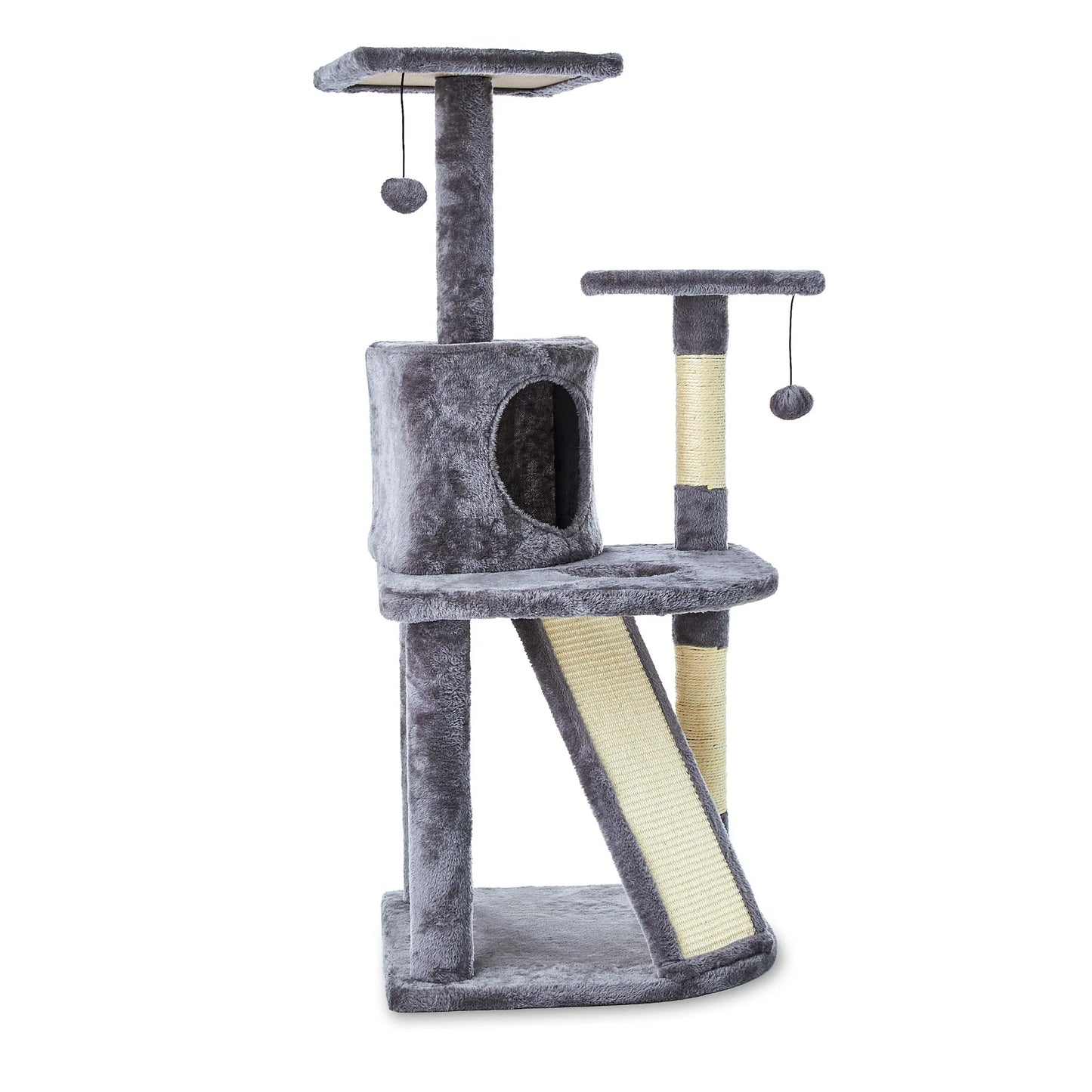 Five Level Cat Tree And Condo With Sisal Posts And Plush Lounge