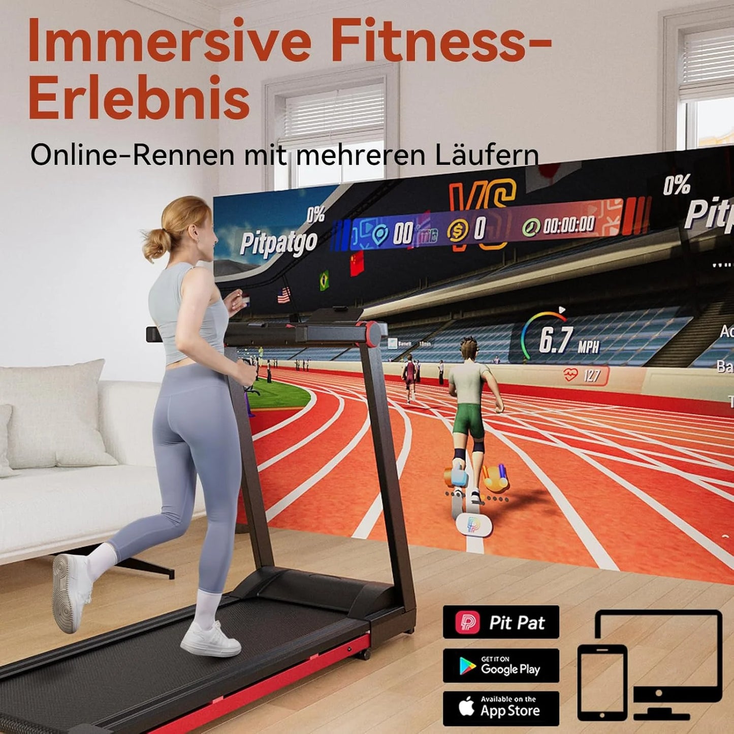 None 3.5HP Foldable Treadmill With Six Percent Incline 10MPH Office