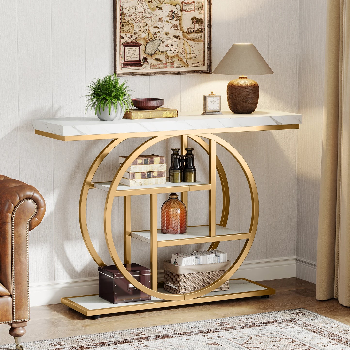 Tribesigns 4 Tier Console Table For Living Room And Entryway