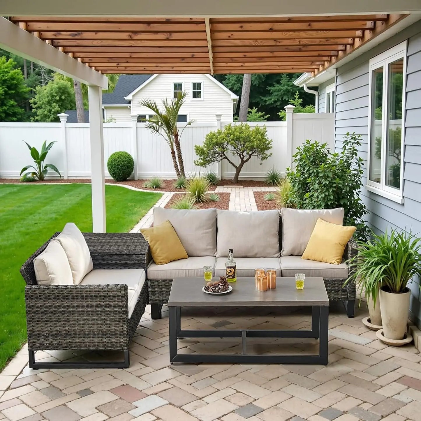 Guohe 5-Seater Patio Conversation Set With Storage Box