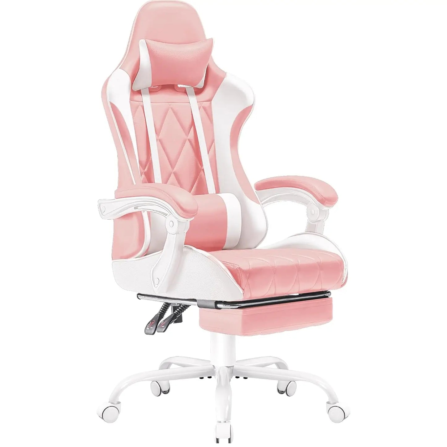 Gaming Chair With Footrest And Massage Lumbar Support