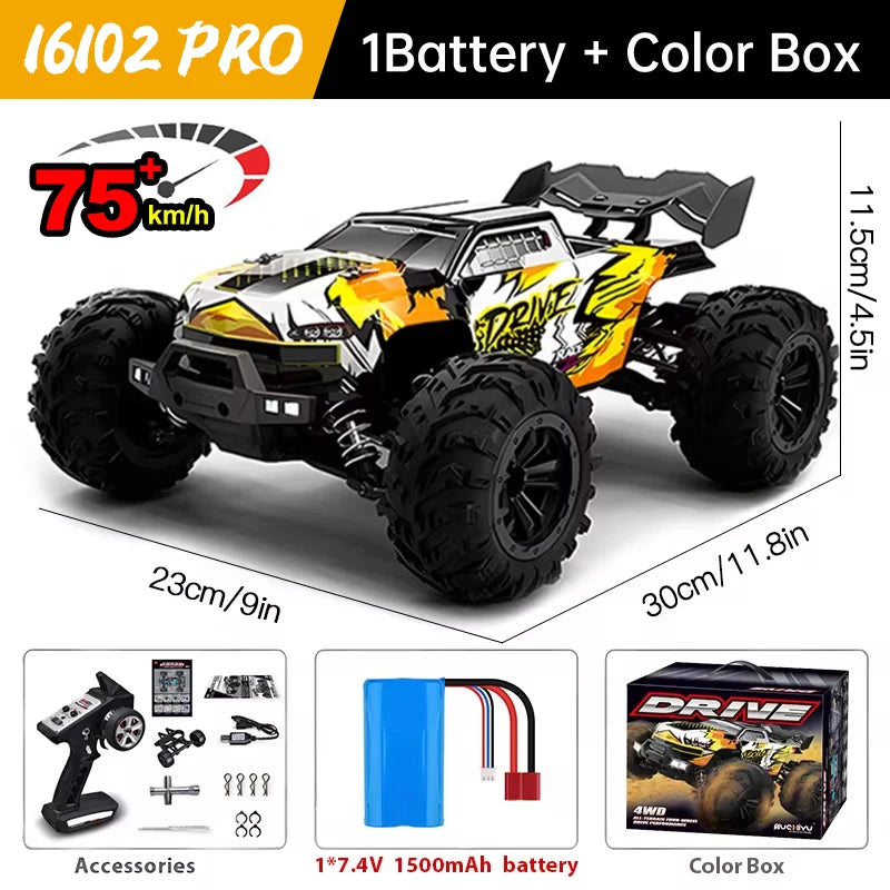 WLtoys 16101 Pro RC Car High Speed 75KMH 4WD LEDLights