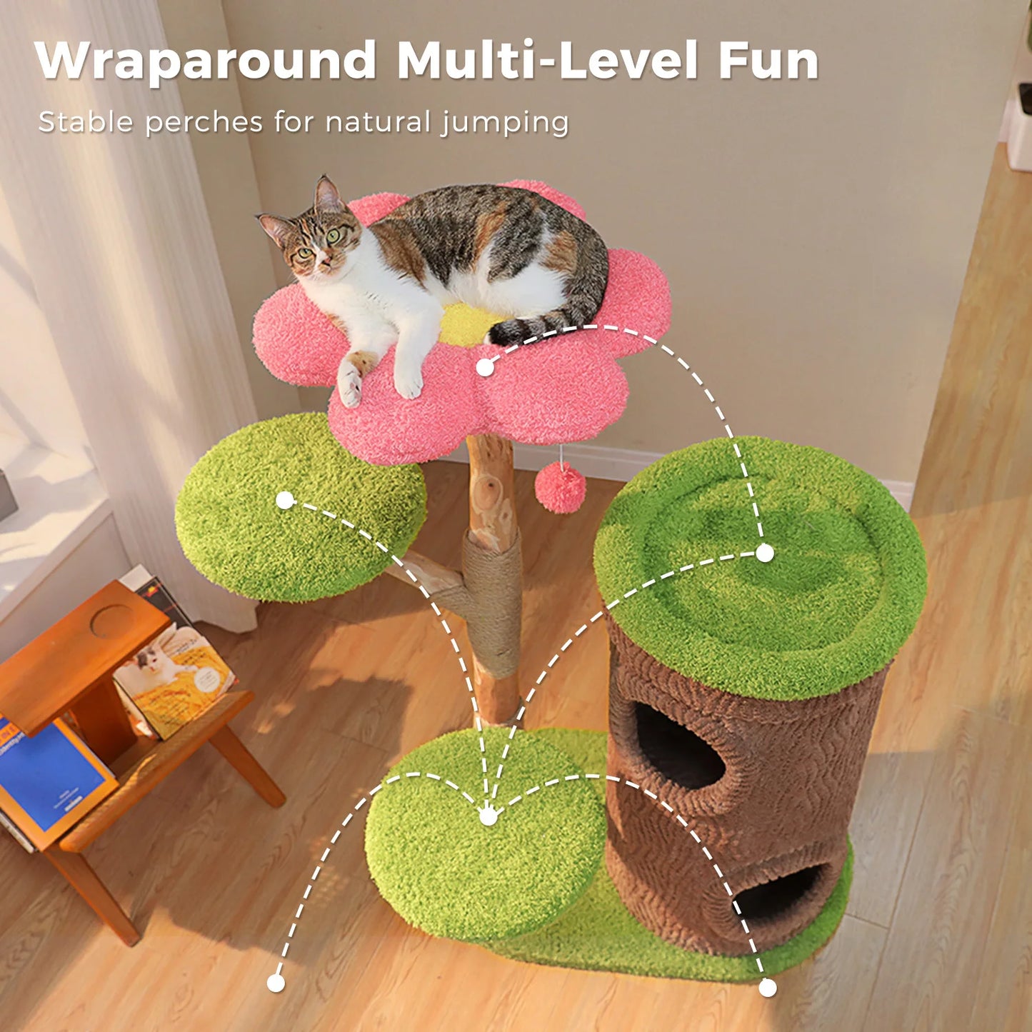 PAWZ Road Large Cat Tree Tower With Condos And Scratching Posts