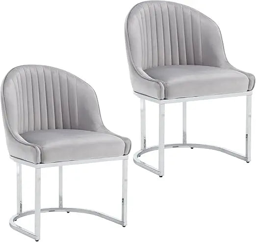Modern Upholstered Dining Chairs Set Of 4 With Metal Legs