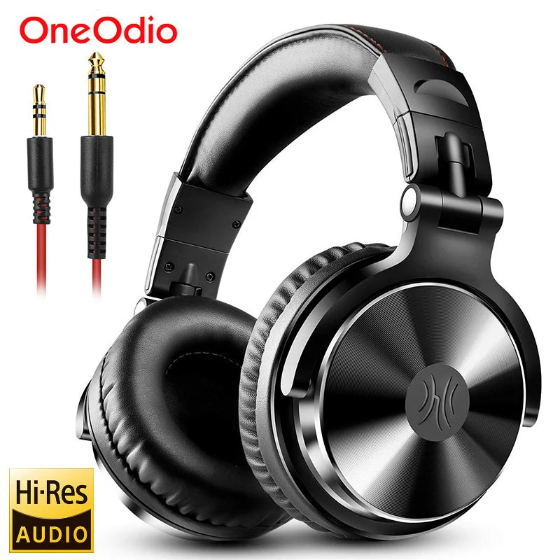 Oneodio Over Ear DJ Headphones HiFi Studio Monitoring Wired Headset With Mic