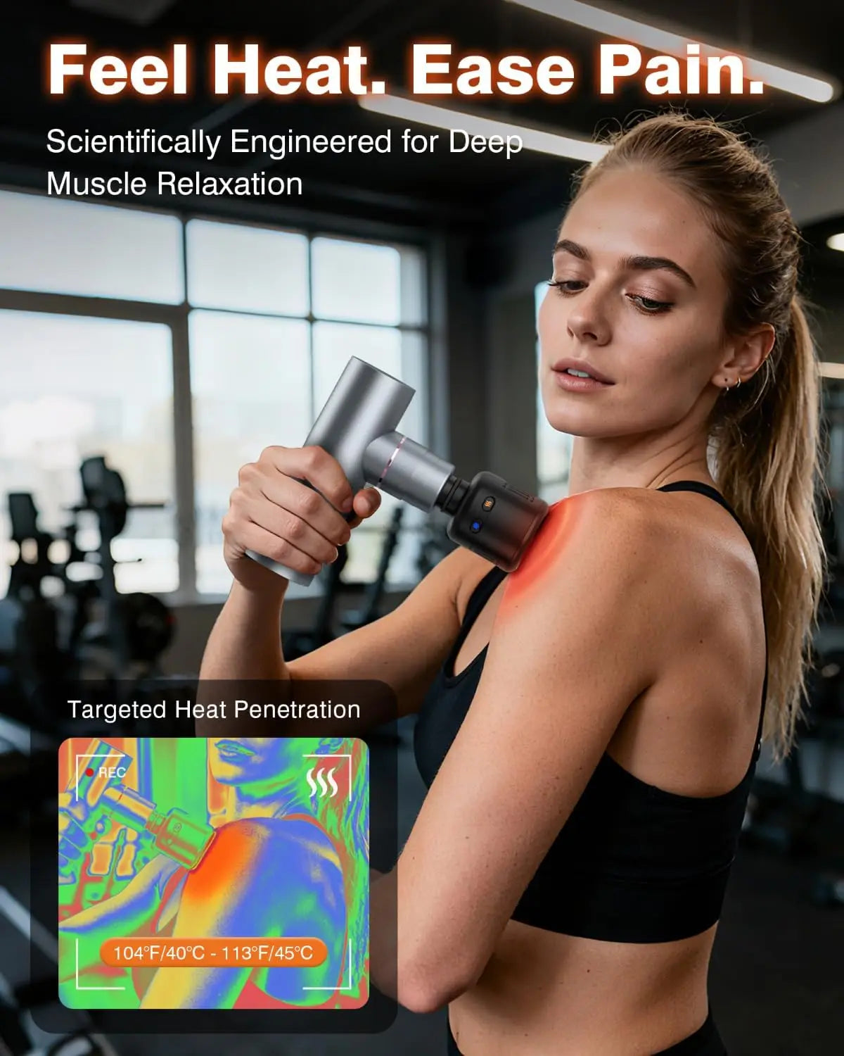 Heat And Cold Therapy Massage Gun Portable Deep Tissue Recovery