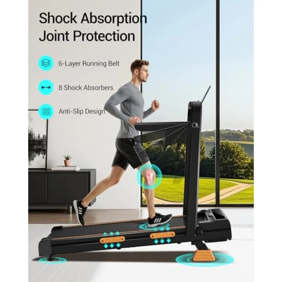 XMSJ 3-In-1 Quiet Portable Folding Walking Pad Treadmill With Handles