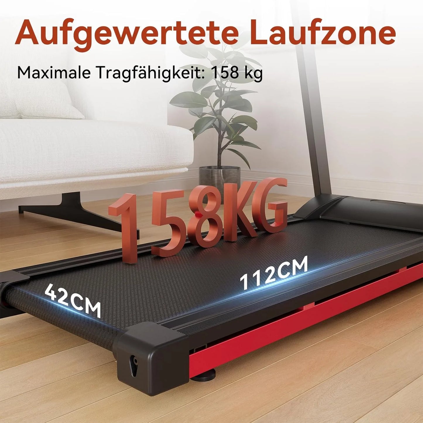 None 3.5HP Foldable Treadmill With Six Percent Incline 10MPH Office