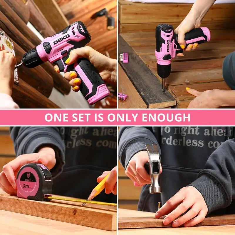8V Cordless Drill Set 126-Piece Tool Kit With Storage