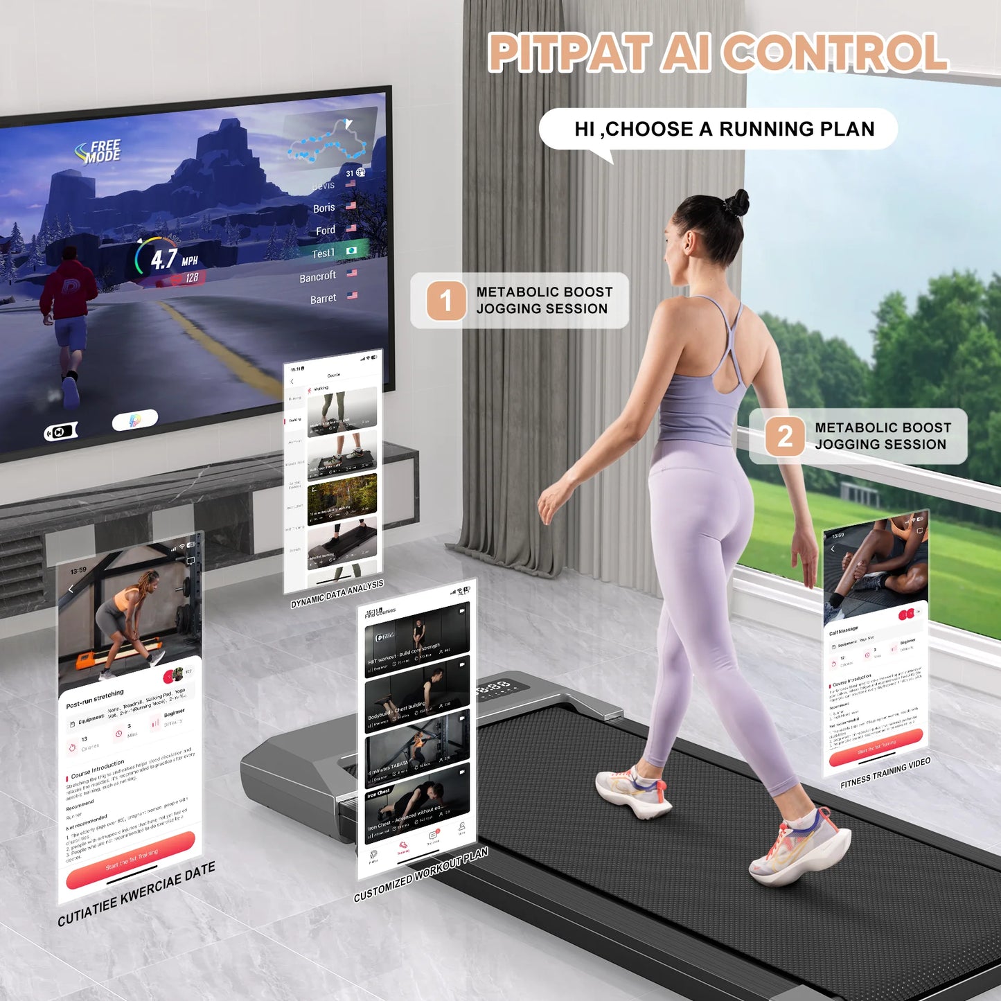 Superun 2-In-1 Run Walking Pad Under Desk Treadmill