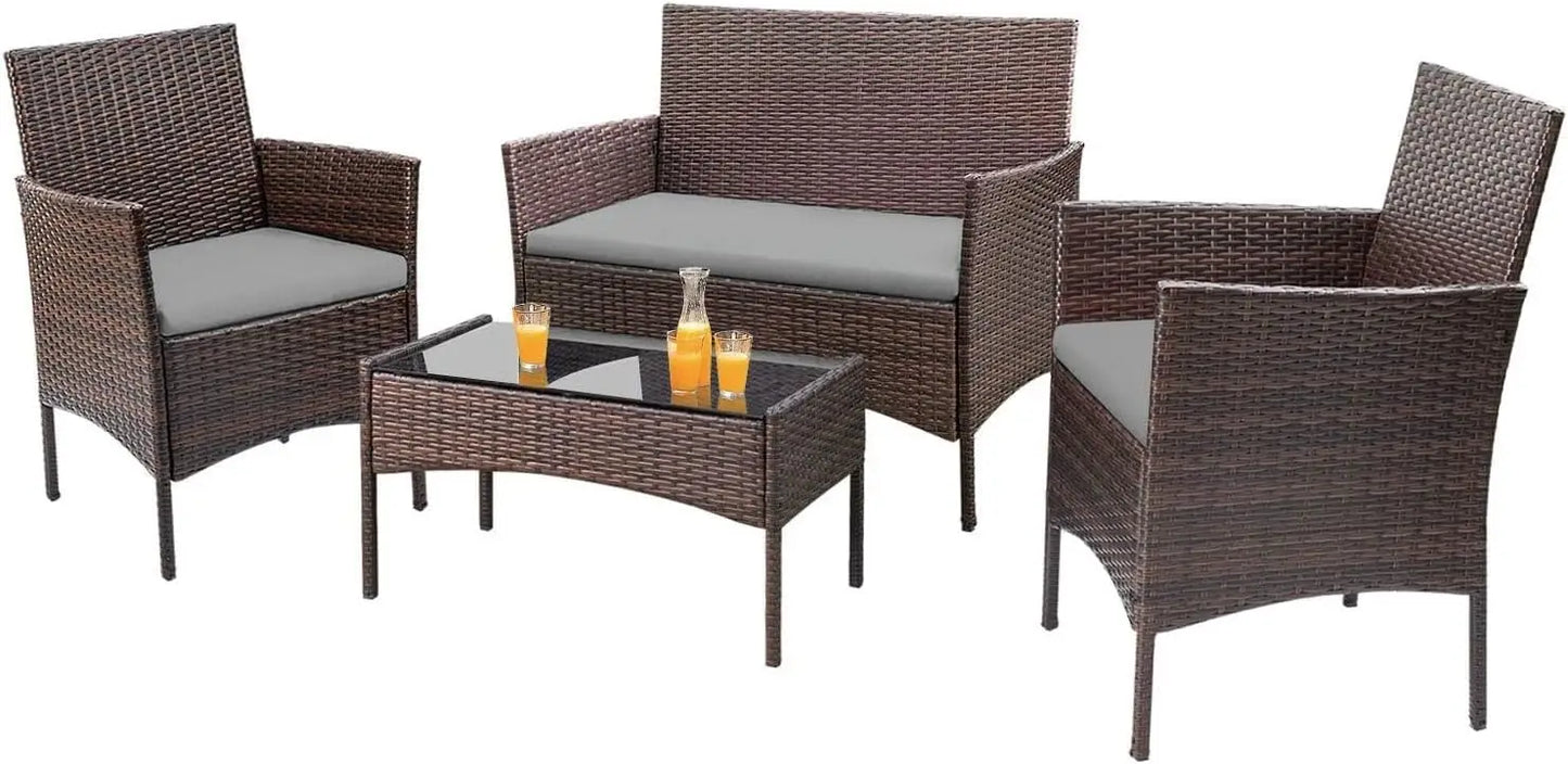 Rattan Wicker Outdoor Patio Furniture Set For Garden Use