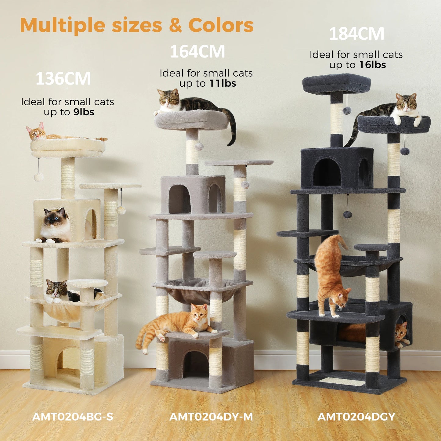 PAWZ Road Large Cat Tree Tower With Scratching Posts