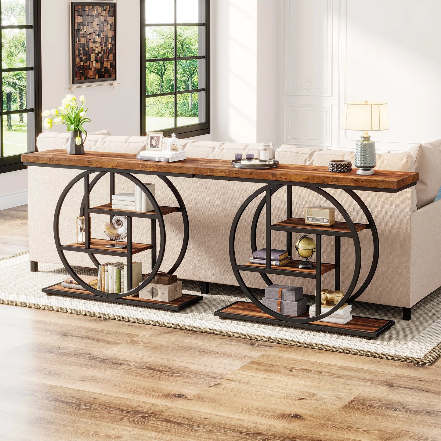 Tribesigns 4 Tier Console Table For Living Room And Entryway
